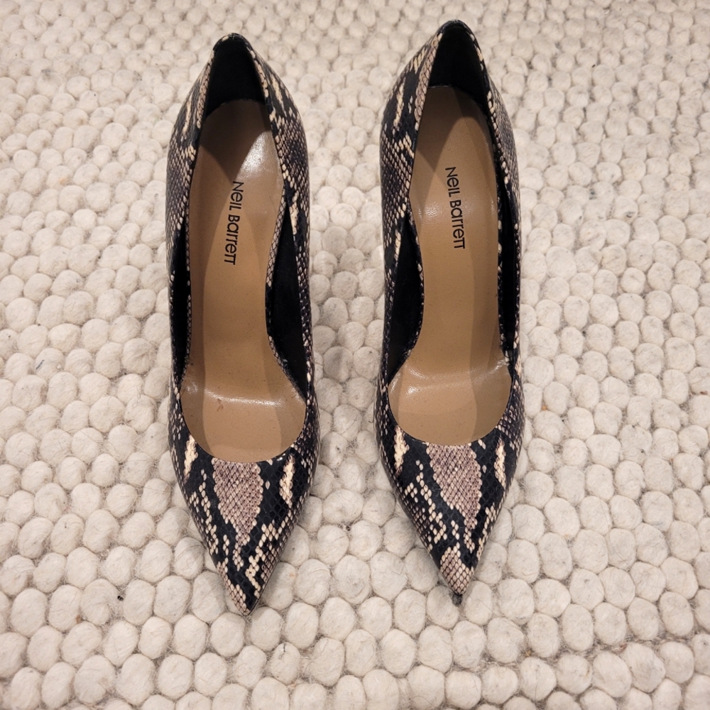 Neil Barrett Python Snakeskin Mirror Pumps - image 7